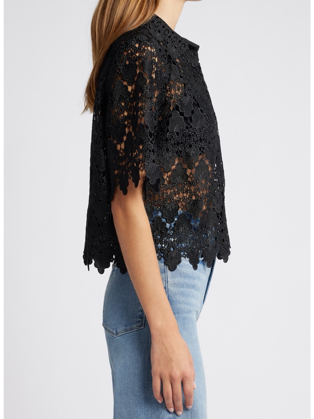 Frame Lace Button-Up Shirt NWT - Picture 3 of 12